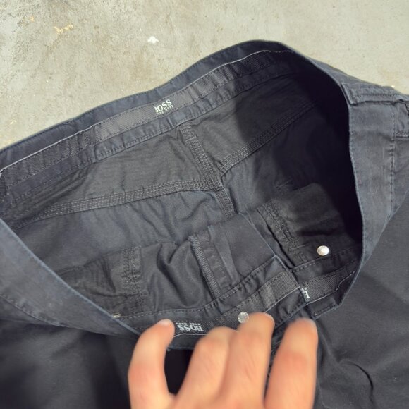 Hugo Boss Alabama Cotton Chinos Mens Canvas Pants Navy Blue 30x31 - Picture 5 of 9